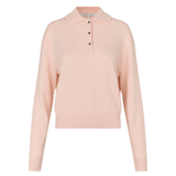 Longo Knit LS Collar Pink