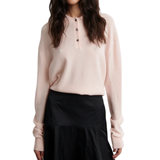 Longo Knit LS Collar Pink