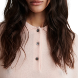 Longo Knit LS Collar Pink