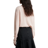 Longo Knit LS Collar Pink