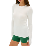 Louise Rib Long Sleeve White