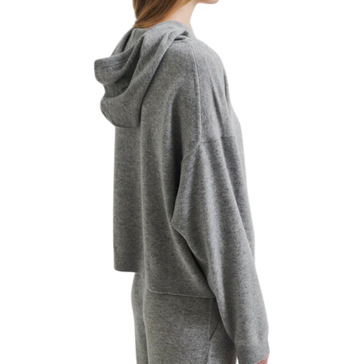 Lounge Knit Hoodie Grey