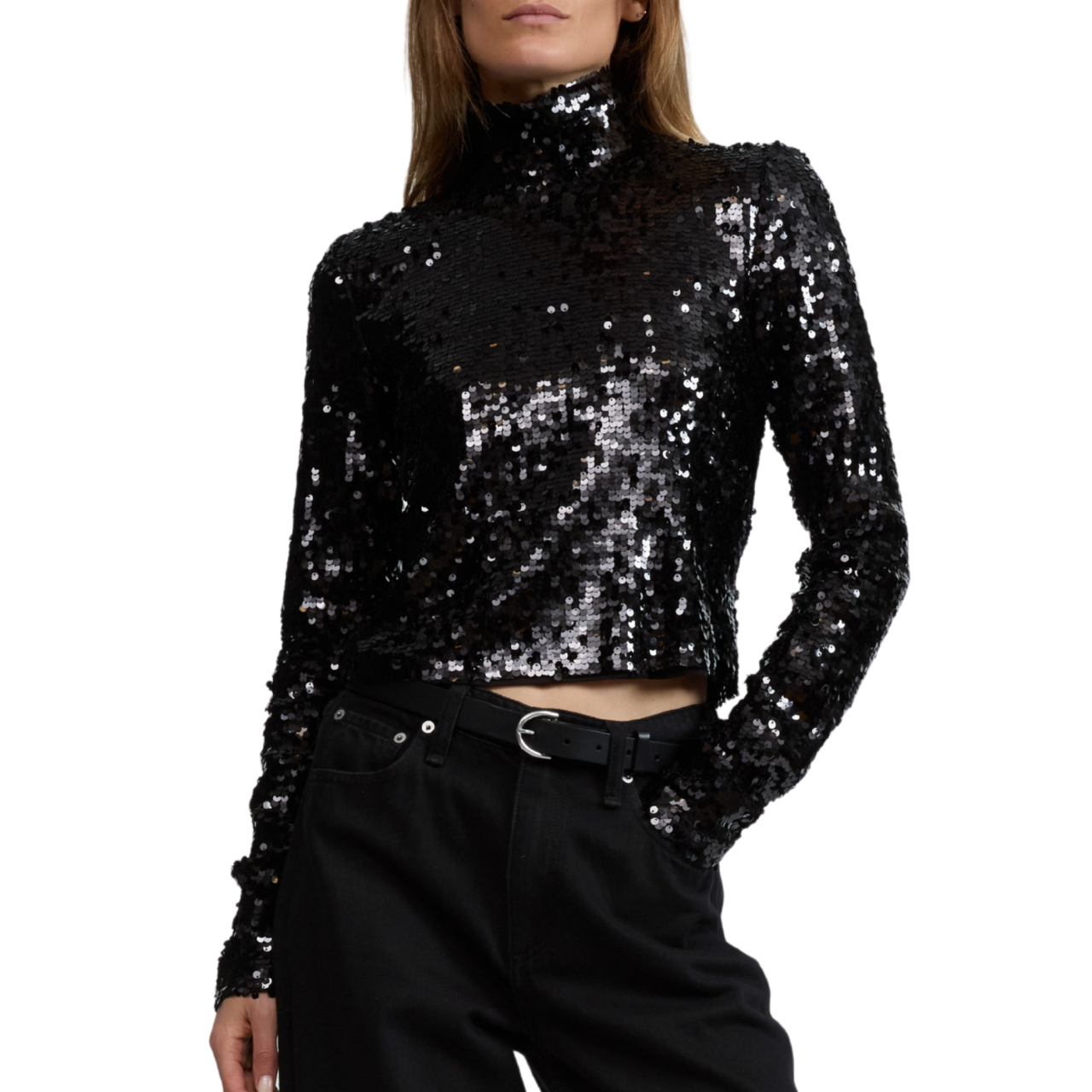 Lucy Sequin T-Neck Black
