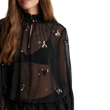 Luma Sequin Blouse Black