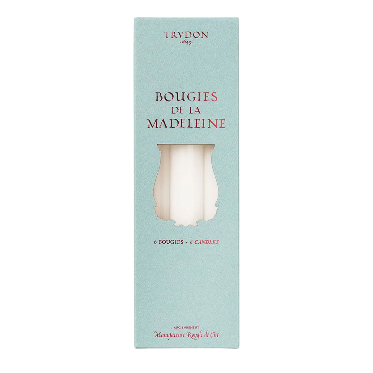 Madeleine Taper Candles White