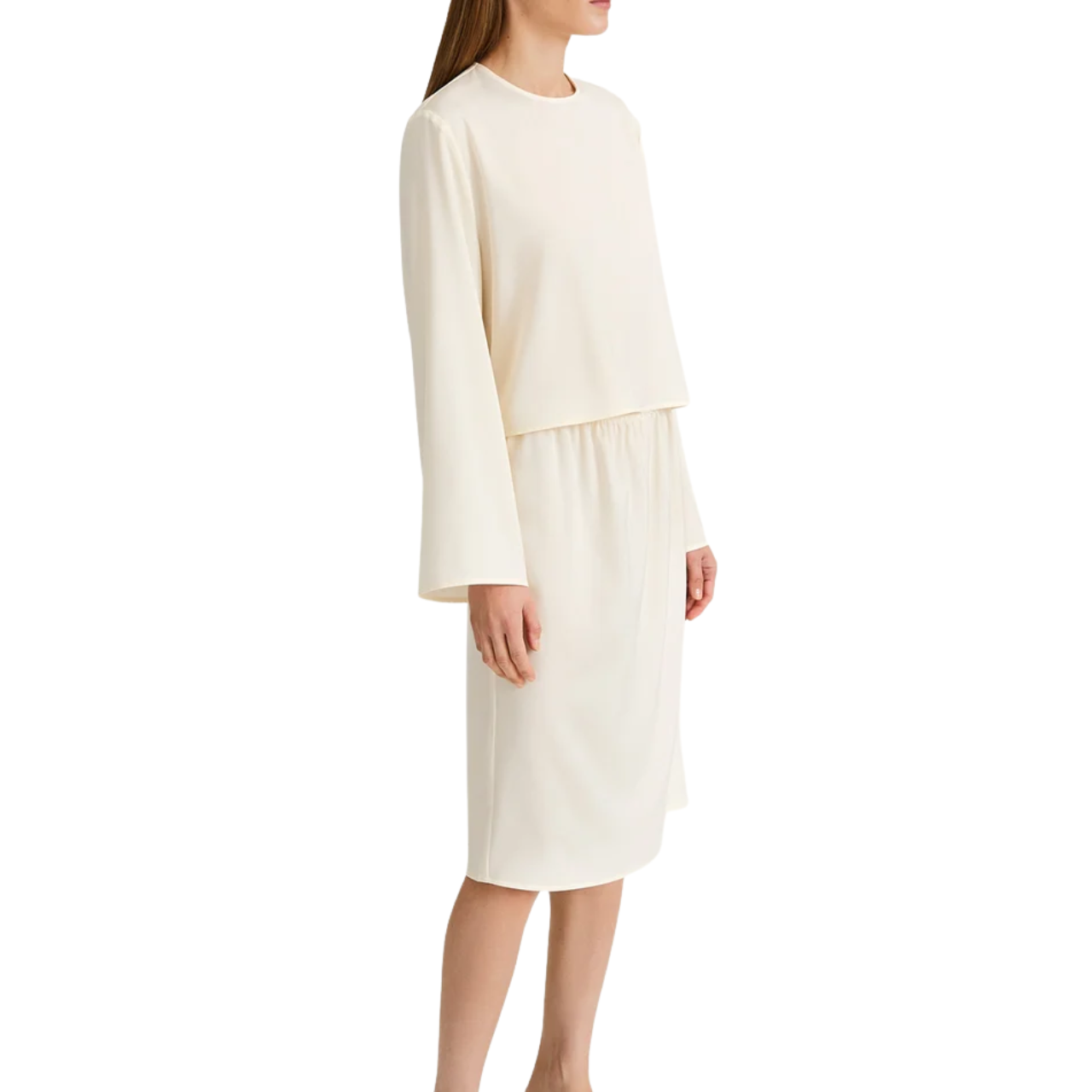 Mirai Ivory Satin Blouse
