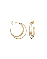 Triple Hoop Gold