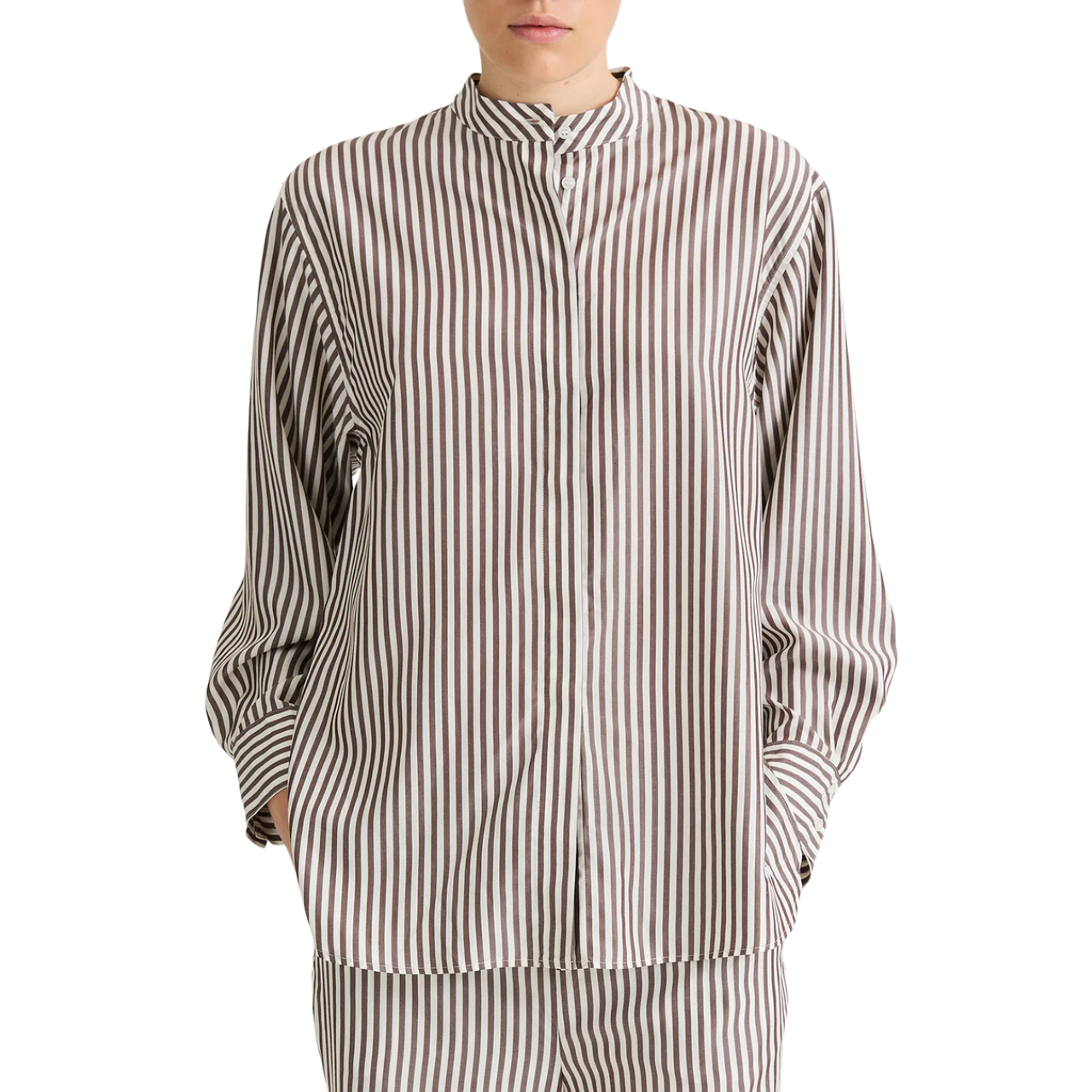 Mandria Shirt Brown Stripe