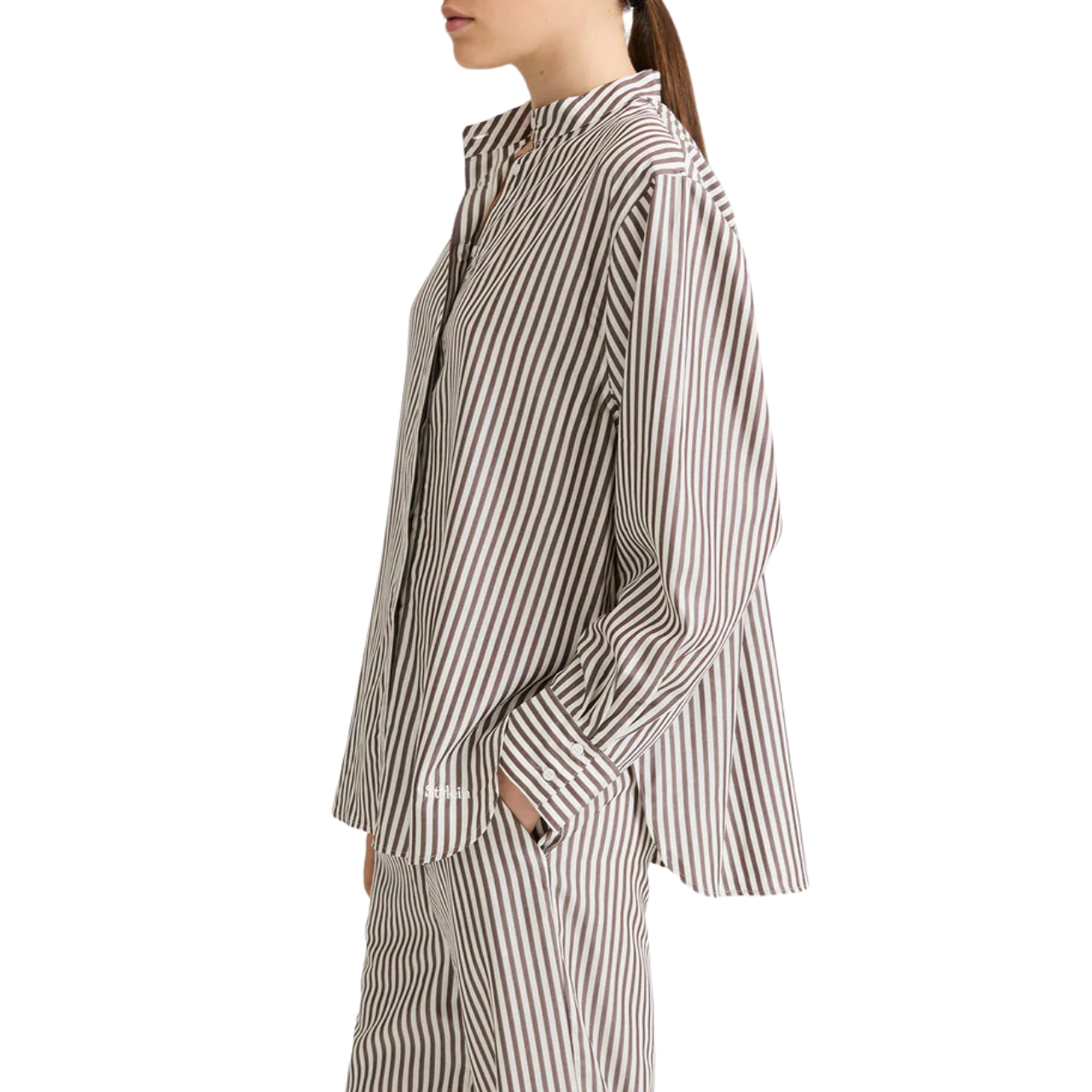 Mandria Shirt Brown Stripe