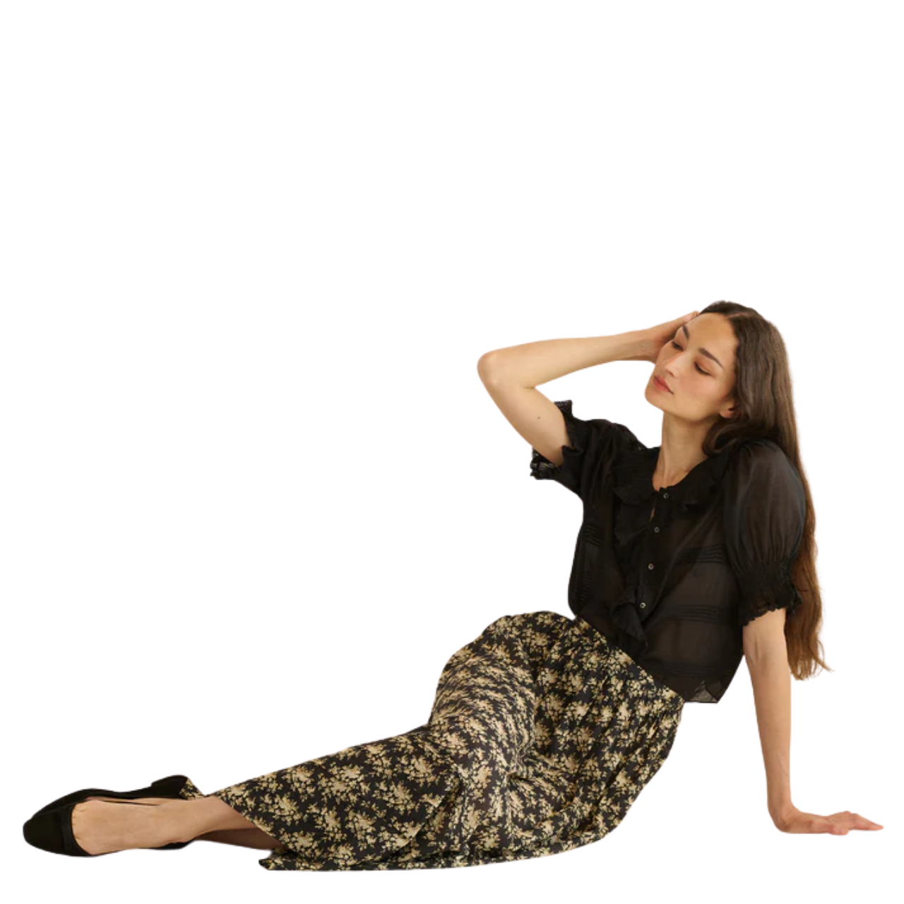 Marcie Skirt Noir Floral