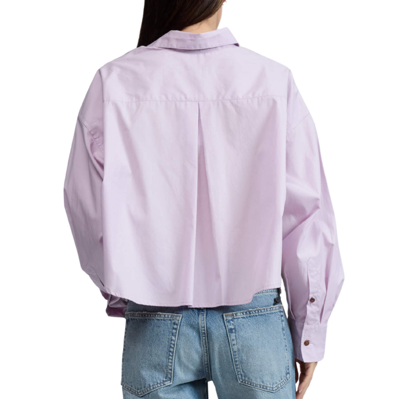 Marin Cropped Shirt Lavender