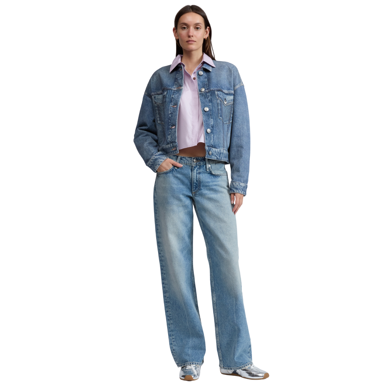 Marin Cropped Shirt Lavender