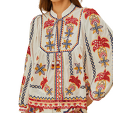 Mary Tiles Embroidered Blouse