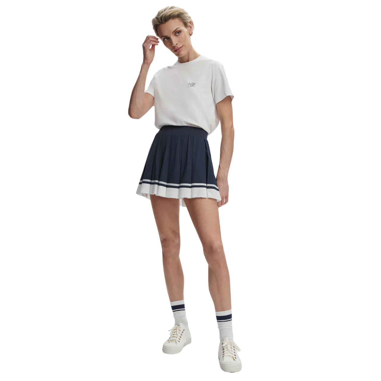 Mattie Branded Tee White