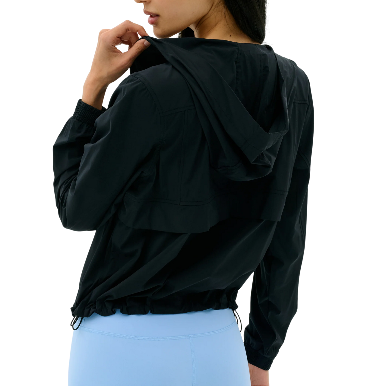 Megan Woven Nylon Jacket Black
