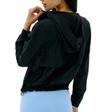 Megan Woven Nylon Jacket Black