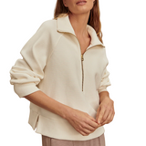 Milano Half Zip Sweat Ivory