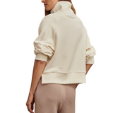 Milano Half Zip Sweat Ivory