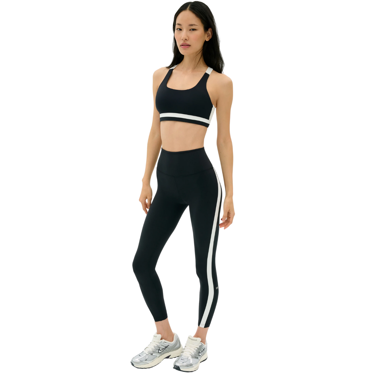 Miles High Waist Rigor 7/8 Black/White