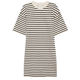 Mona Dress Black Stripe French Terry
