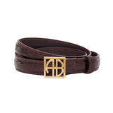 Monogram Belt Burgandy