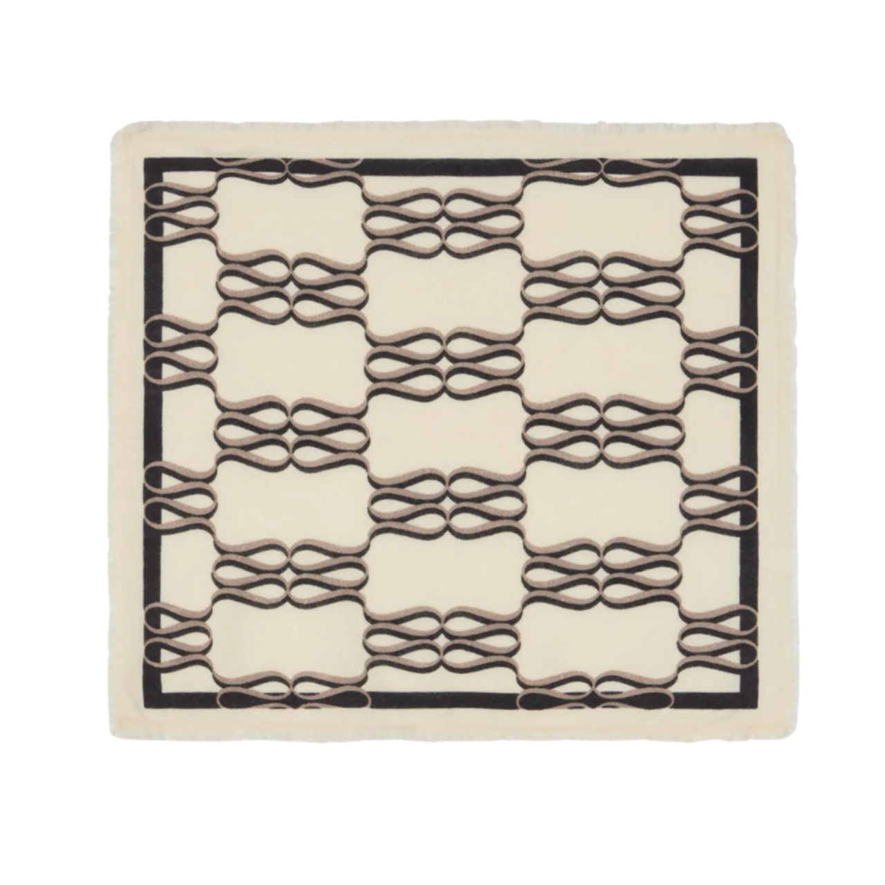 Monogram Cashmere Scarf Cream