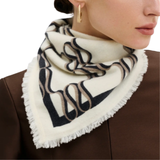 Monogram Cashmere Scarf Cream