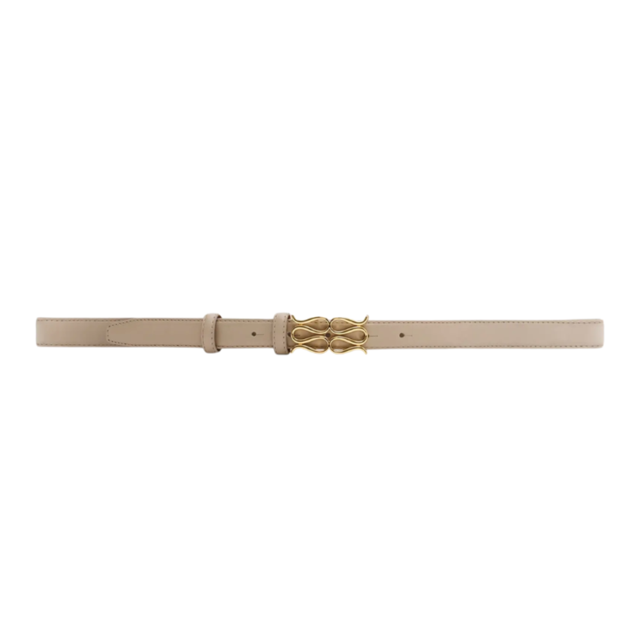 Monogram Leather Belt Light Taupe