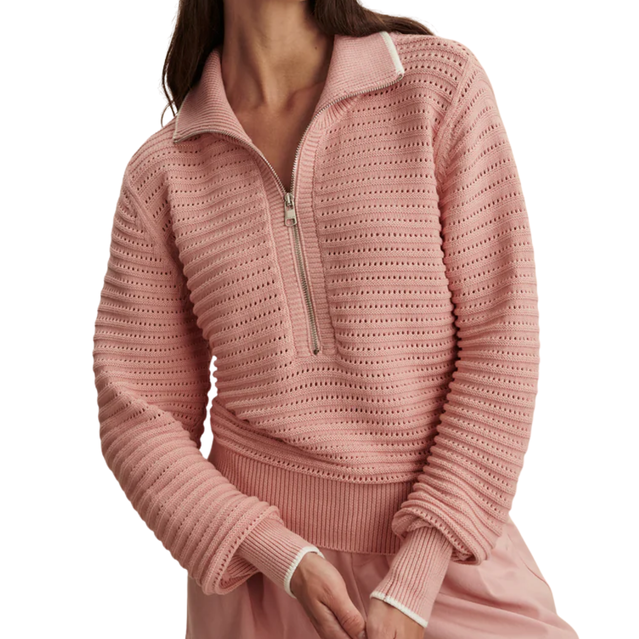 Morwenna Rose Knit Half Zip Sweater