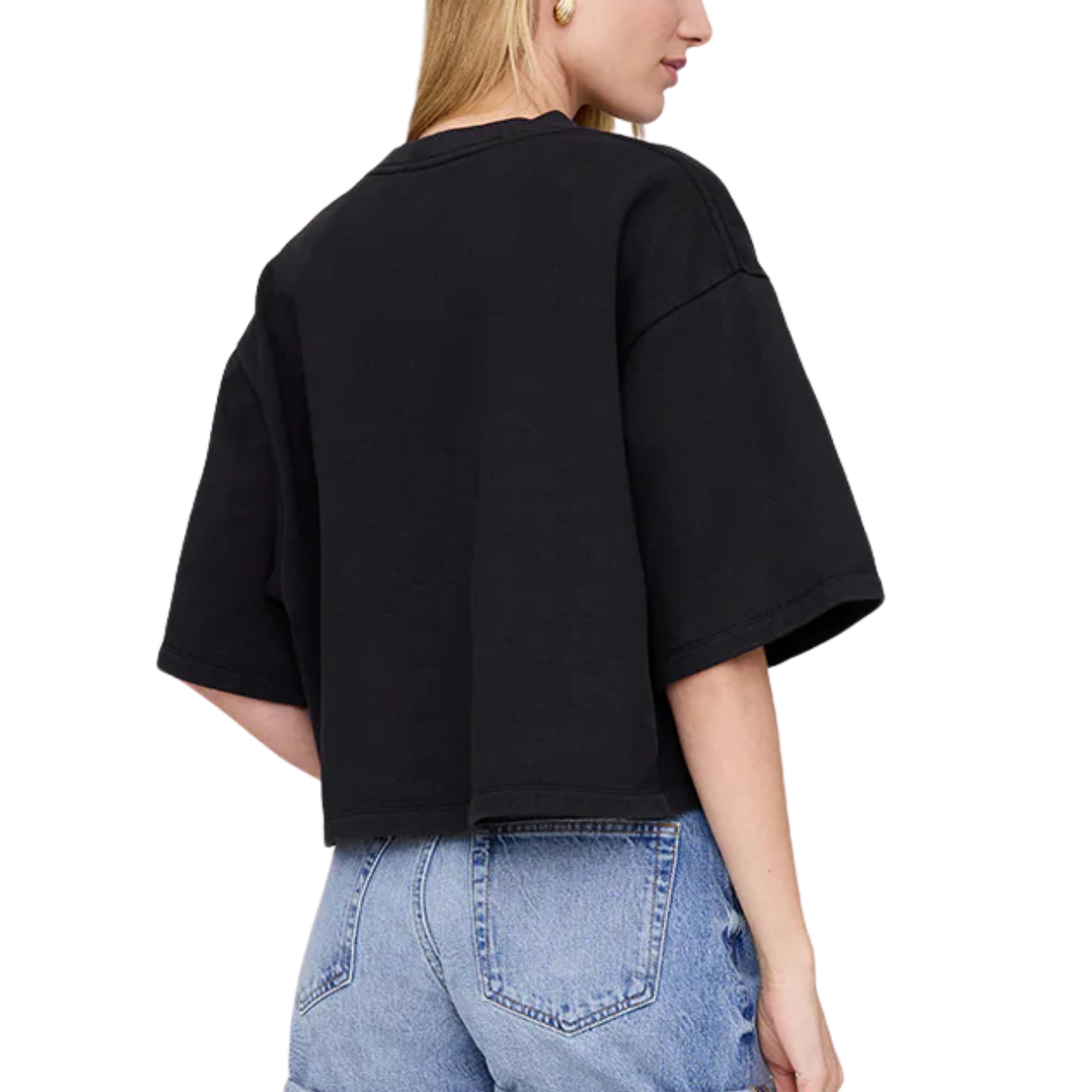 Myers Cropped Tee Faded Black