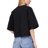 Myers Cropped Tee Faded Black