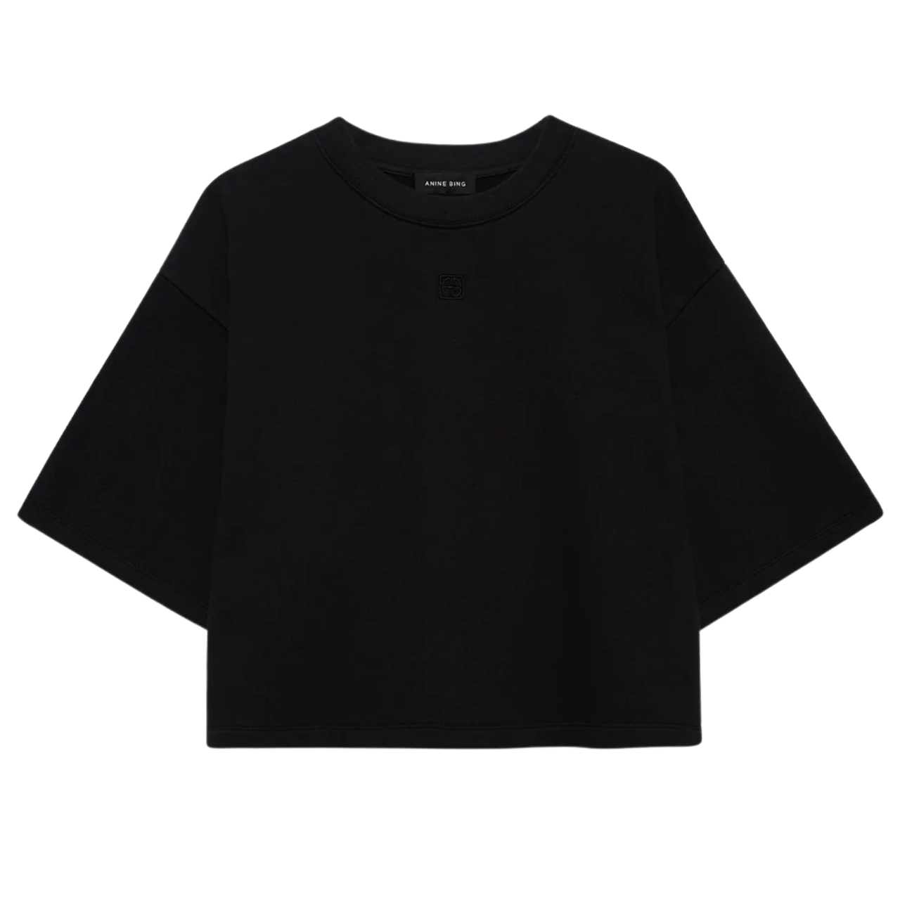 Myers Cropped Tee Faded Black
