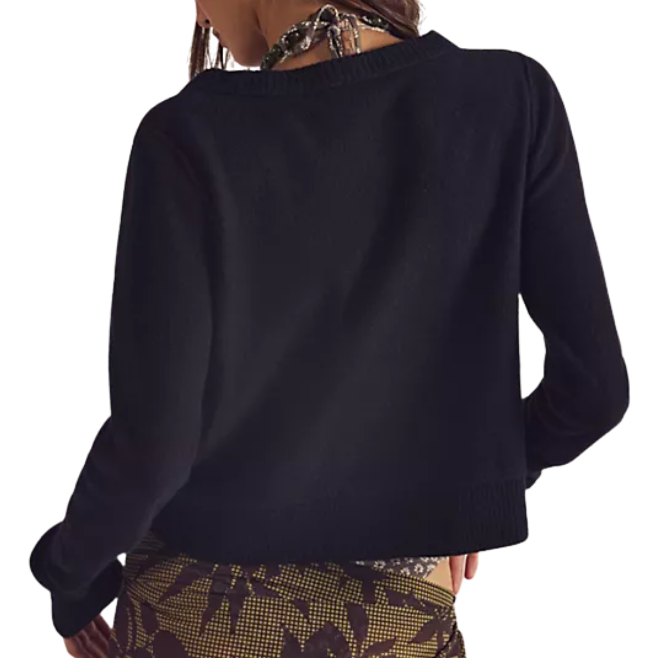 Nocturnal Solid Cardi Velvet Black