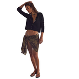 Nocturnal Solid Cardi Velvet Black