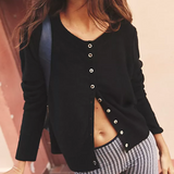 Nocturnal Solid Cardi Velvet Black