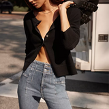 Nocturnal Solid Cardi Velvet Black