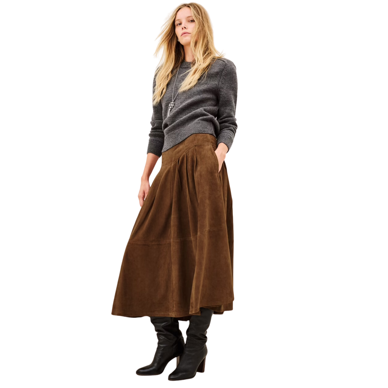 Nolly Suede Skirt Terre
