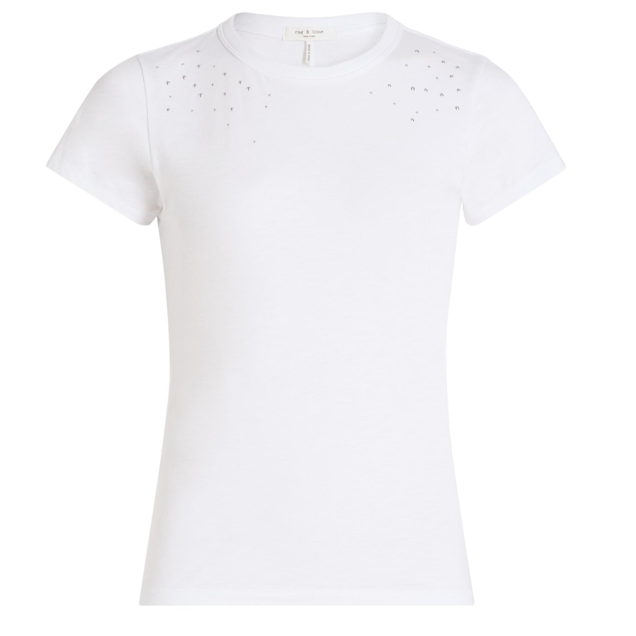 Ombre Stud Tee White