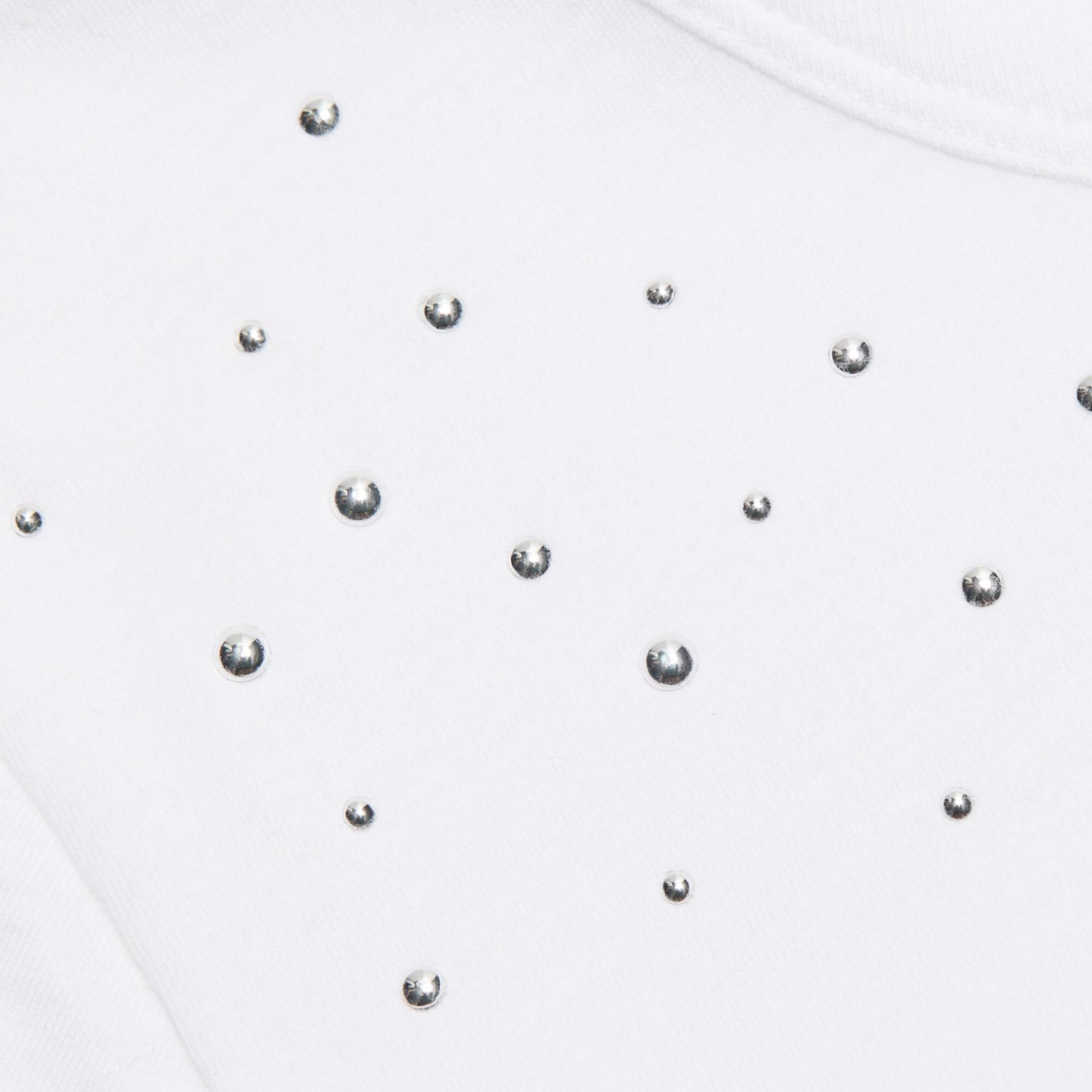 Ombre Stud Tee White