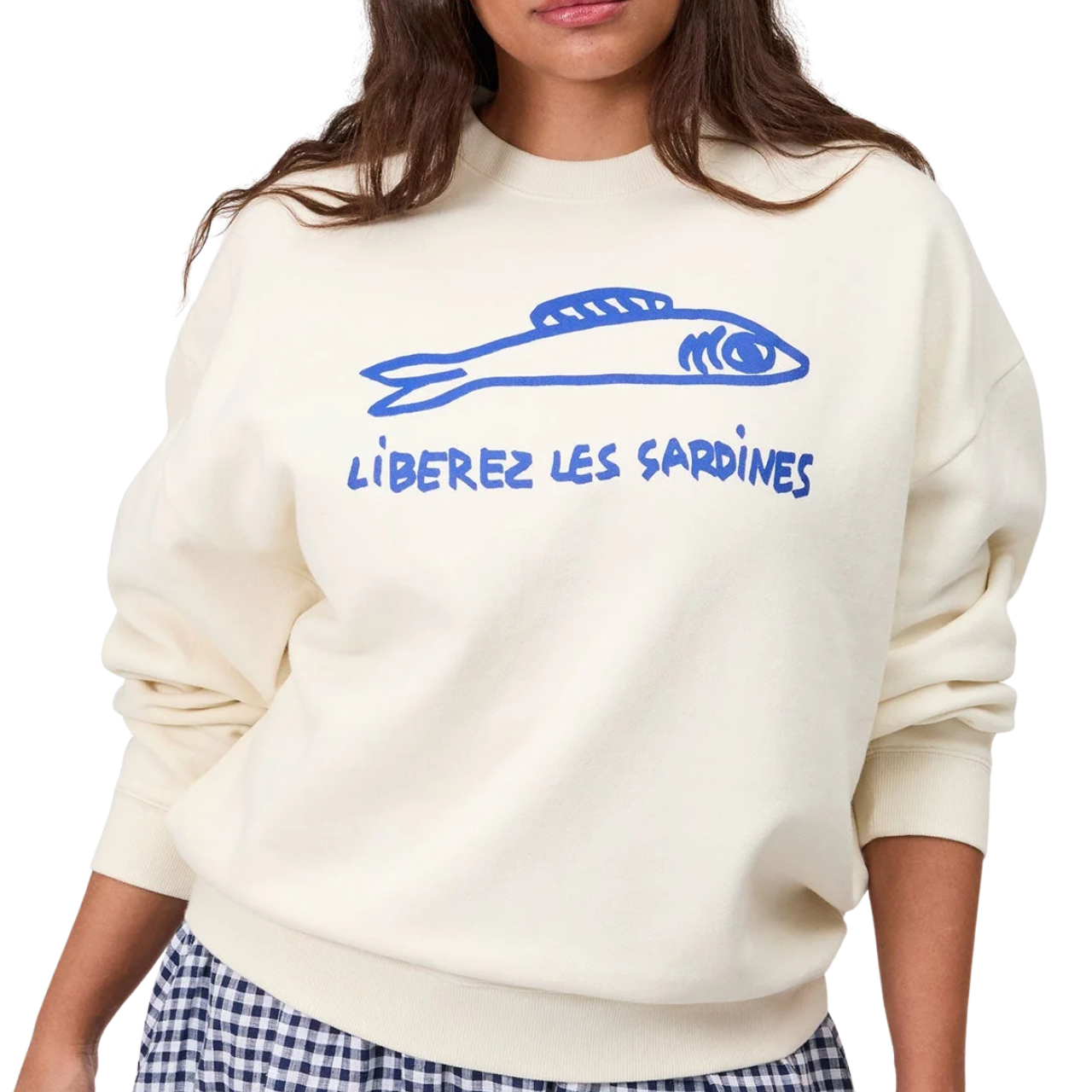 Oversized Sweatshirt Liberez les Sardines Cream