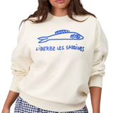Oversized Sweatshirt Liberez les Sardines Cream