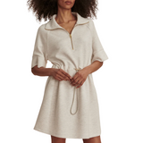 Paisley Half Zip Dress Ivory Marl