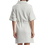 Paisley Half Zip Dress Ivory Marl