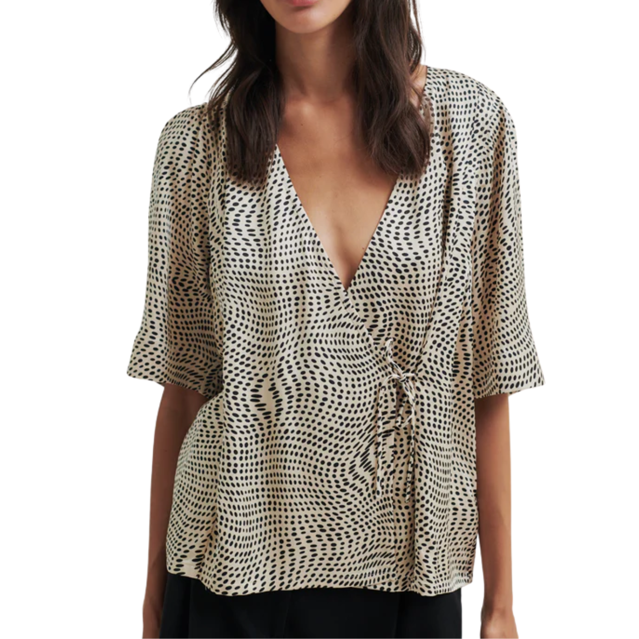 Peri Wrap Blouse Summer Sand