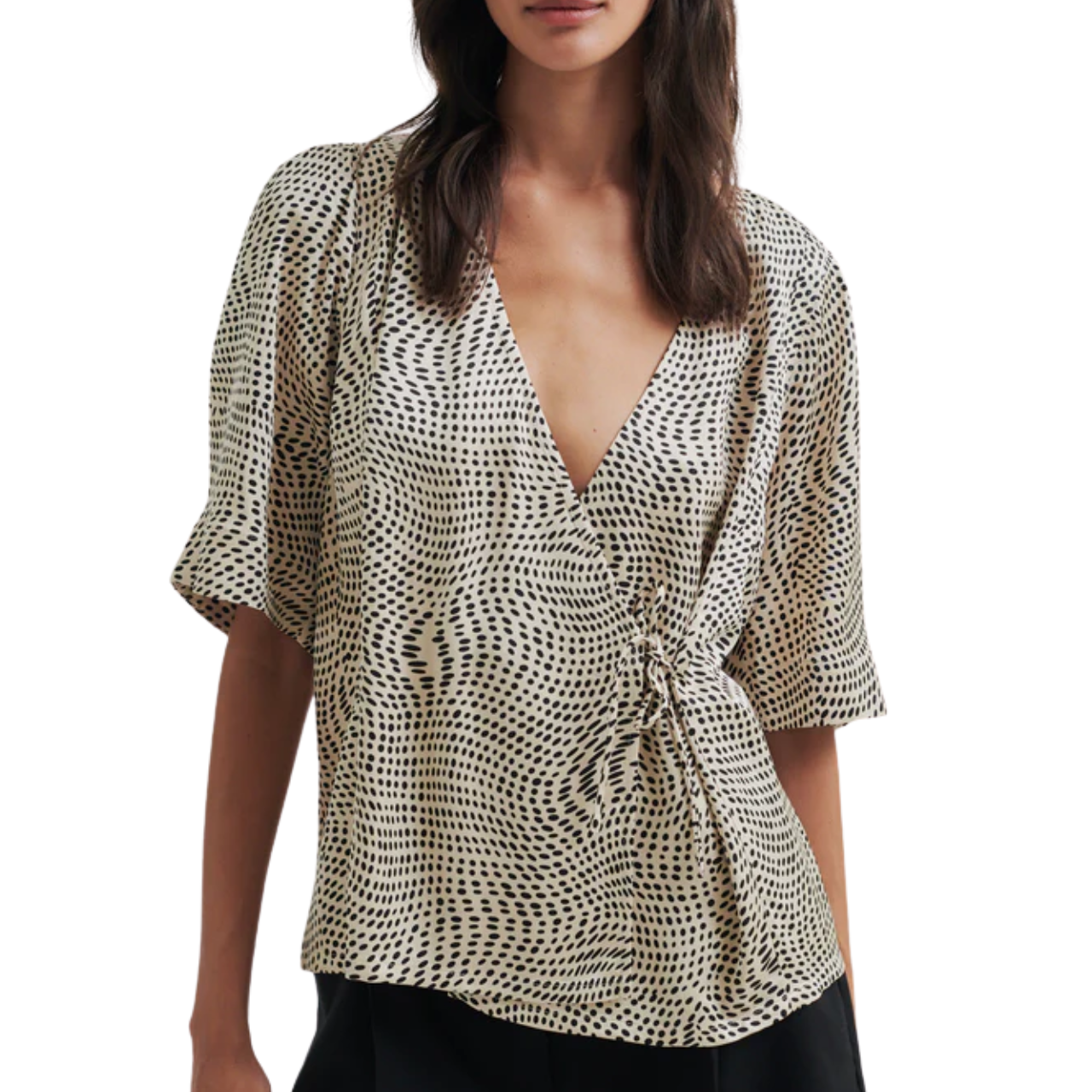 Peri Wrap Blouse Summer Sand