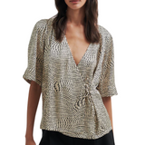 Peri Wrap Blouse Summer Sand