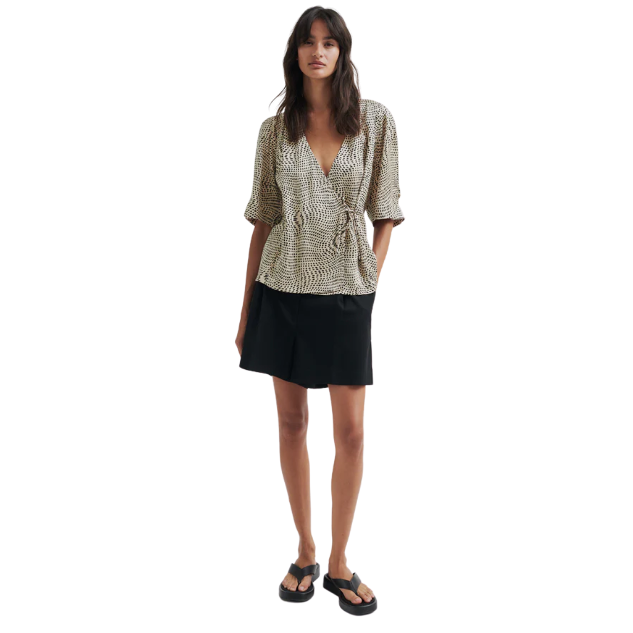 Peri Wrap Blouse Summer Sand