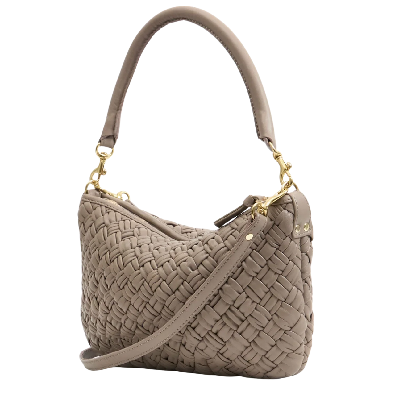 Petit Moyen Messenger Puffy Woven Dove Grey