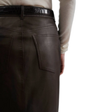 Pim Leather Maxi Skirt Chocolate