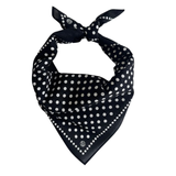 Polka Dot Black Cotton Scarf